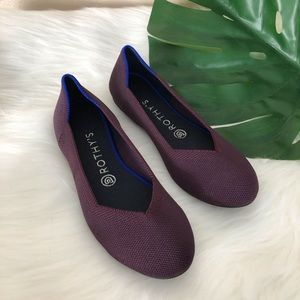 Rothy's RARE port wine round toe flats retired